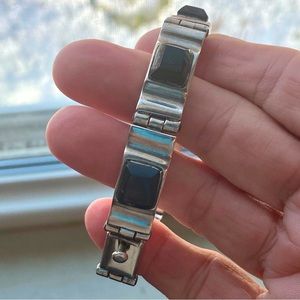 Onyx sterling bracelet, vintage